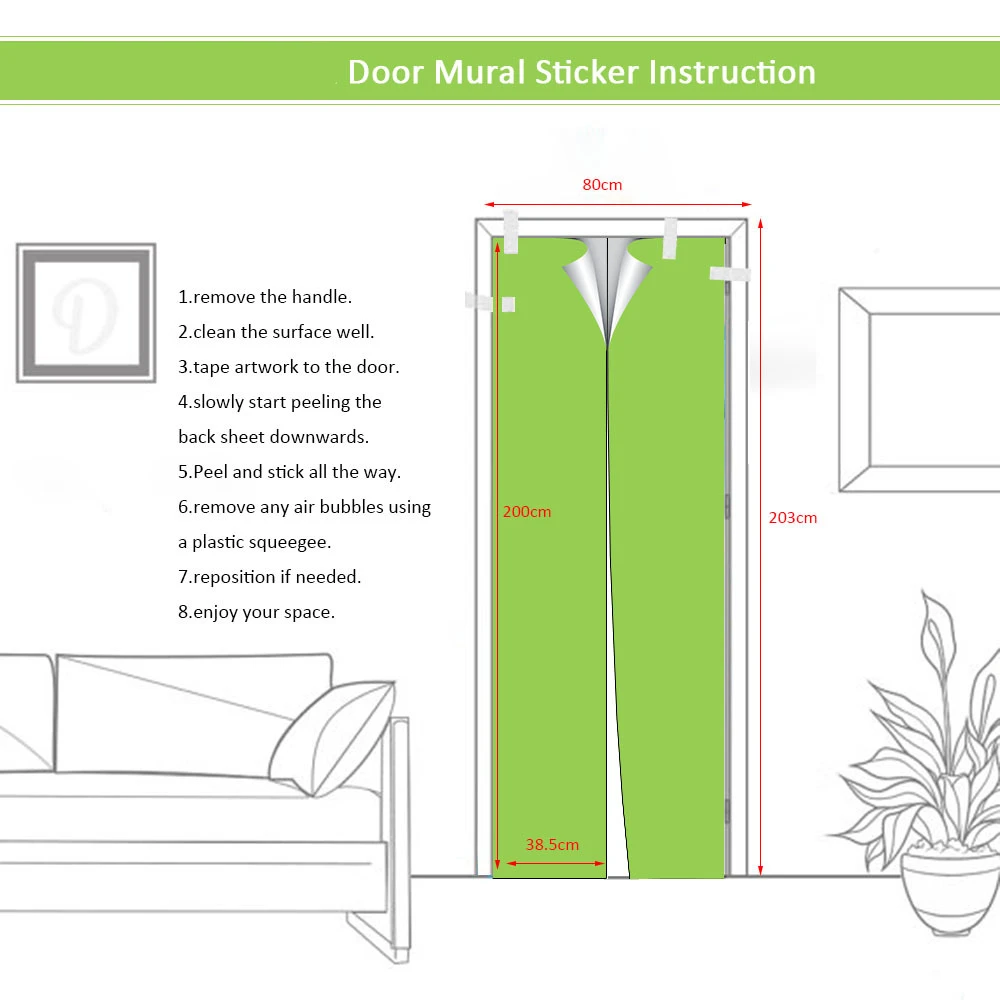 3D настенная палка Единорог животное плакат лесной пейзаж обои самоклеящиеся ПВХ наклейка для гостиной спальни украшения дома двери
