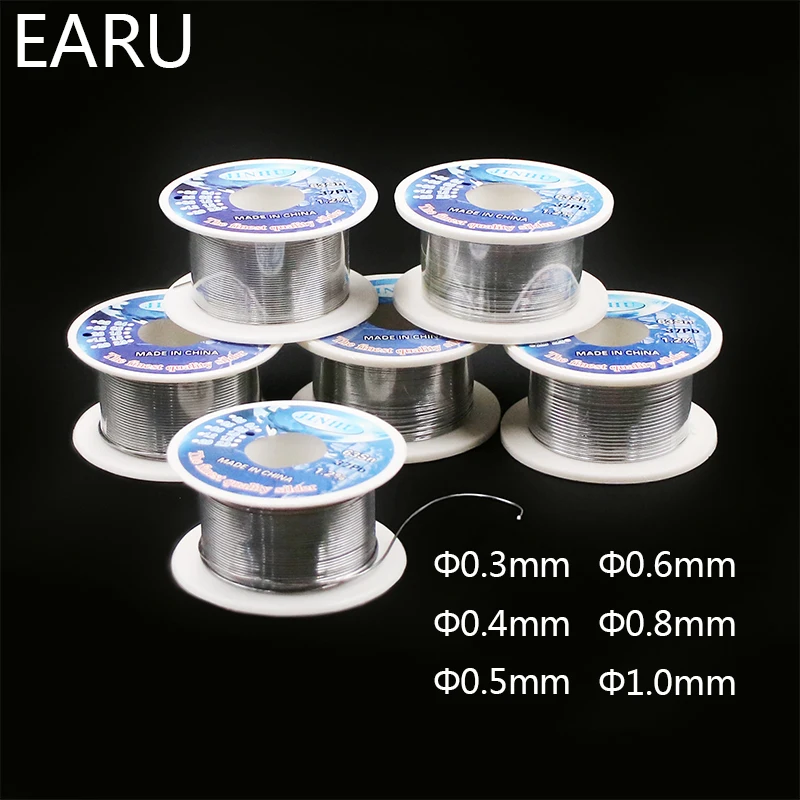 

Tin Lead Rosin Core Solder Wire 0.3mm 0.4mm 0.5mm 0.6mm 0.8mm 1.0mm 2% Flux Reel Welding Line Cable BGA SMT Factory Wholesale