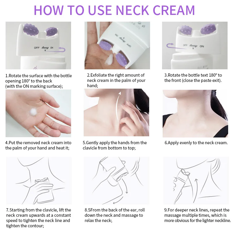 ILISYA Double Roller V Hydrating Neck Cream Anti Wrinkle Whitening Moisturizing Firming Anti Aging Neck Mask 4