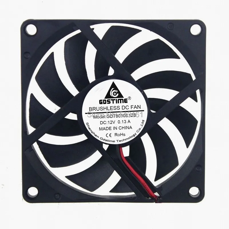 5 قطعة/الوحدة Gdstime 80 ملليمتر 12 فولت 2Pin 80x80x10 ملليمتر 8 سنتيمتر 8010 فرش DC التبريد برودة وحدة المعالجة المركزية الكمبيوتر PC حالة مروحة