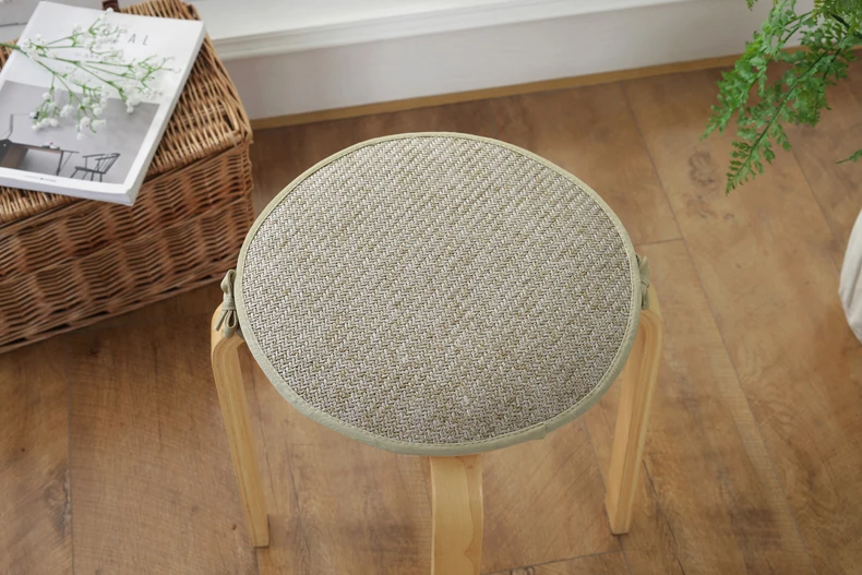 Круглый Плетеный ротанговый коврик подушка для стула для обеденных стульев пасторальный стиль кухня Подушка сиденья дивана Подушка Almofadas Cojines