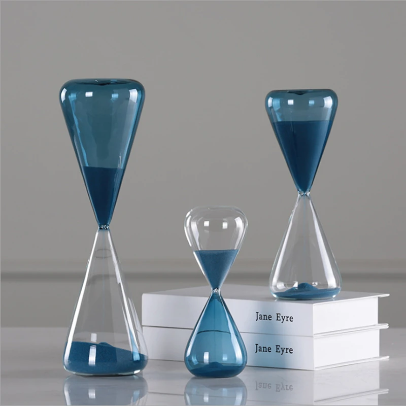 2018 New Arrival Creative Blue Sand Clock Hourglass 10/30/60 Minutes Hourglass Timer Home Decorative Arts Gifts Toy For kids 20