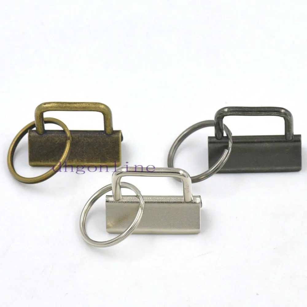 25 Sets Key Fob Hardware keychain Split ring for wrist Wristlets Cotton