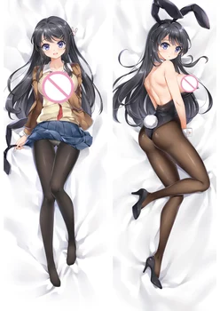 

Japanese Anime Seishun Buta Yarou wa Bunny Girl Senpai no Yume wo Minai Pillowcase Hugging Body Pillow Case Dakimakura Cover