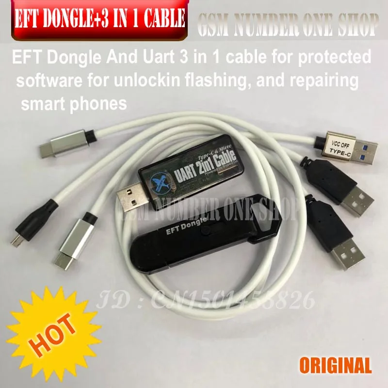Новейшая оригинальная легкая прошивка TEMA/EFT DONGLE+ EFT кабель UART 4 в 1