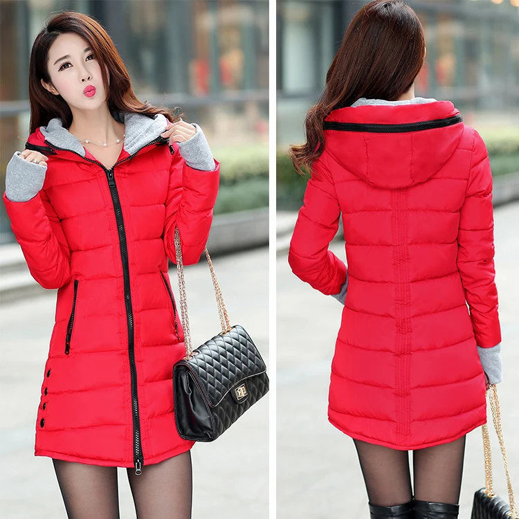 Женская зимняя куртка, высокое качество, теплая, утолщенная, Женское пальто, куртка, длинная, с капюшоном, верхняя одежда, casaco feminino inverno