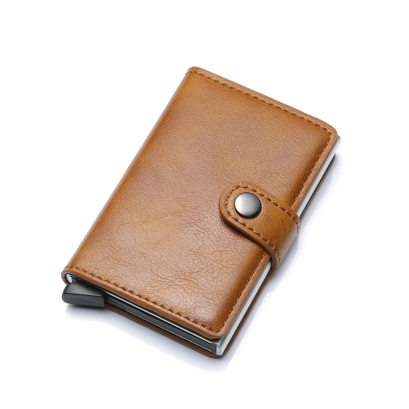 

new Anti-theft Automatic Credit Card Coin Purse Men Aluminum Wallet Back Pocket ID Card holder RFID Blocking Mini Magic Wallet