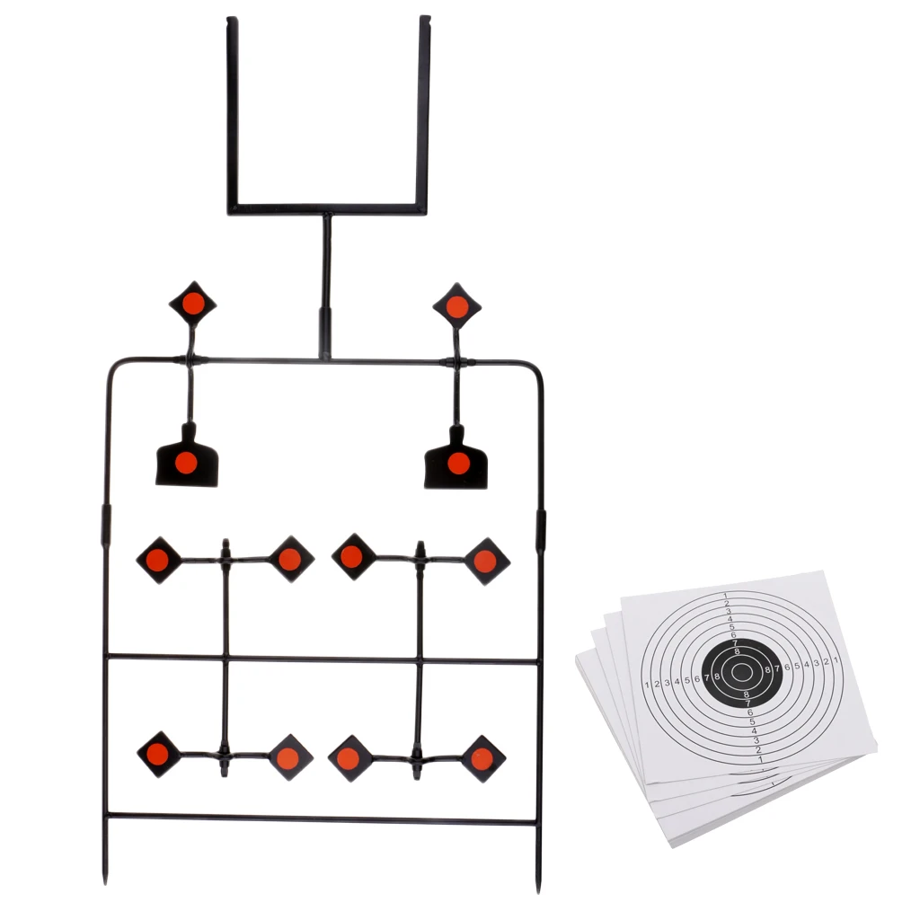 

MagiDeal Steel Self Resetting Spinning Target for Shooting Hunting Practice Spinning Shooting Target