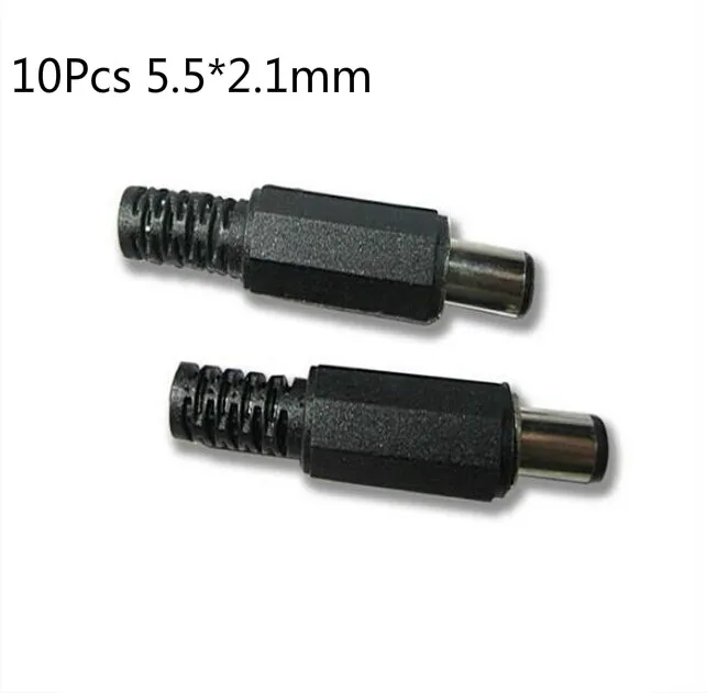 10xMale Socket 10 шт. DC контакт разъема питания 2,1x5,5 мм Гнездовой разъем Jack+ штекер Jack гнездо адаптер PCB Крепление DIY разъем адаптера 2,1X5,5 - Цвет: 10xMale Socket