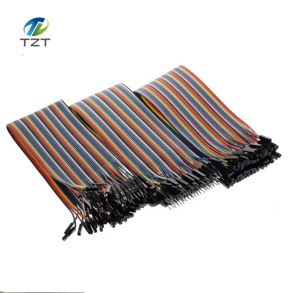 

40pcs Jumper Wire Dupont Cable line 3P-3P 2.54mm Male to Male , Male to Female , Female to Female 30cm For Arduino