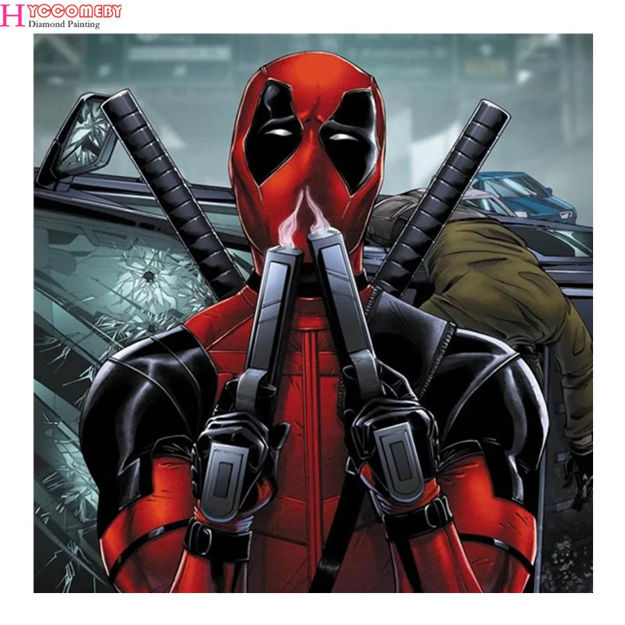 

2018 Full Square / Round Drill Cartoon 5D DIY Diamond Painting Deadpool Embroidery Cross Stitch Mosaic Rhinestone Decor Crafts