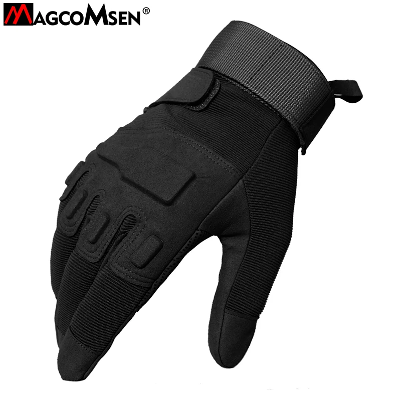MAGCOMSEN мужские армейские перчатки, мужские тактические перчатки с полным пальцем, военные противоскользящие кожаные перчатки для страйкбола, Военные перчатки, AG-JLHS-024