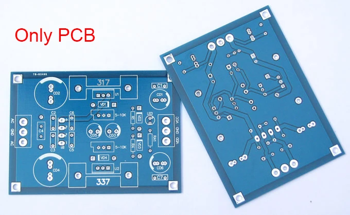 LM317t LM337t линейный Регулируемый Фильтр, регулятор напряжения, блок питания постоянного тока, фильтрующий электронный производственный DIY Набор 317 337 - Цвет: Only PCB