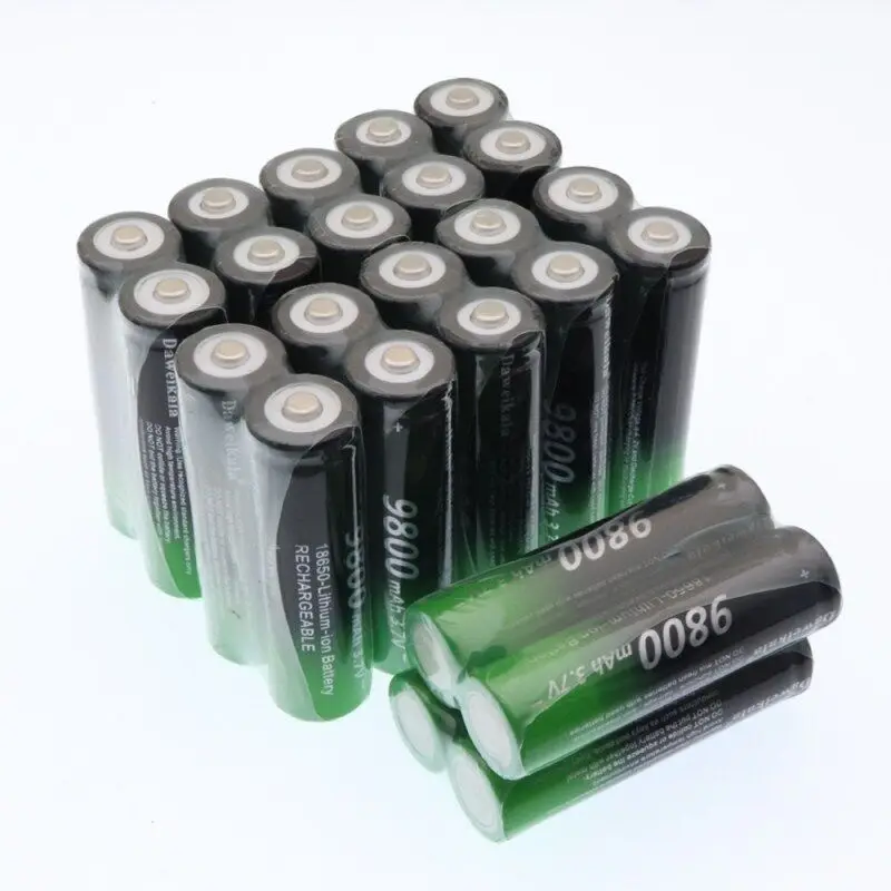 Новое 18650 зарядное устройство аккумулятор 9800 mAh литий-ионная батарея 3,7 V перезаряжаемая для фонарика лазерной ручки с аккумулятором зарядное устройство держатель
