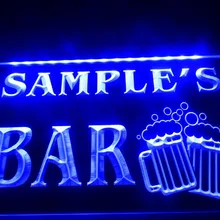 Dz028-имя персонализированные пользовательские домашний бар пивные кружки ура светодиодный неоновый светильник знак