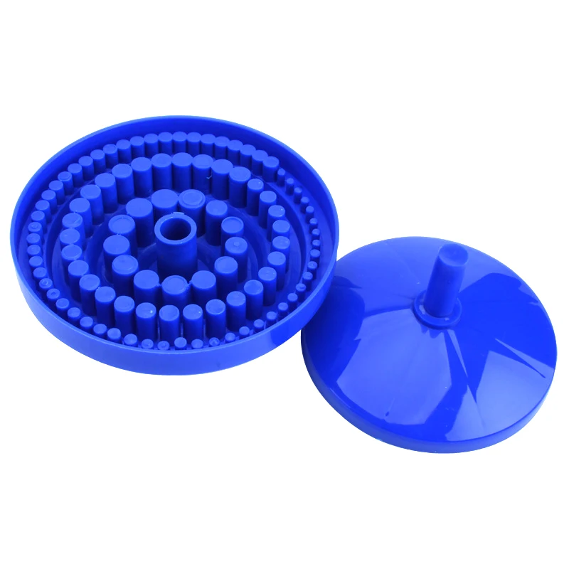 Жесткий пластиковый Чехол-органайзер круглой формы синего цвета для сверл, чехол для хранения сверл по лучшей цене