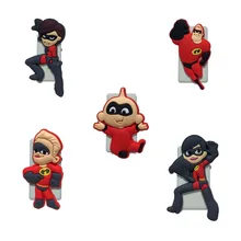 12 шт. семейная карта Супермена и держатель для заметок бумажные зажимы рисунки из мультфильма ПВХ закладки для школьных учебников и офисных принадлежностей DIY USB скрепляющие зажимы подарок