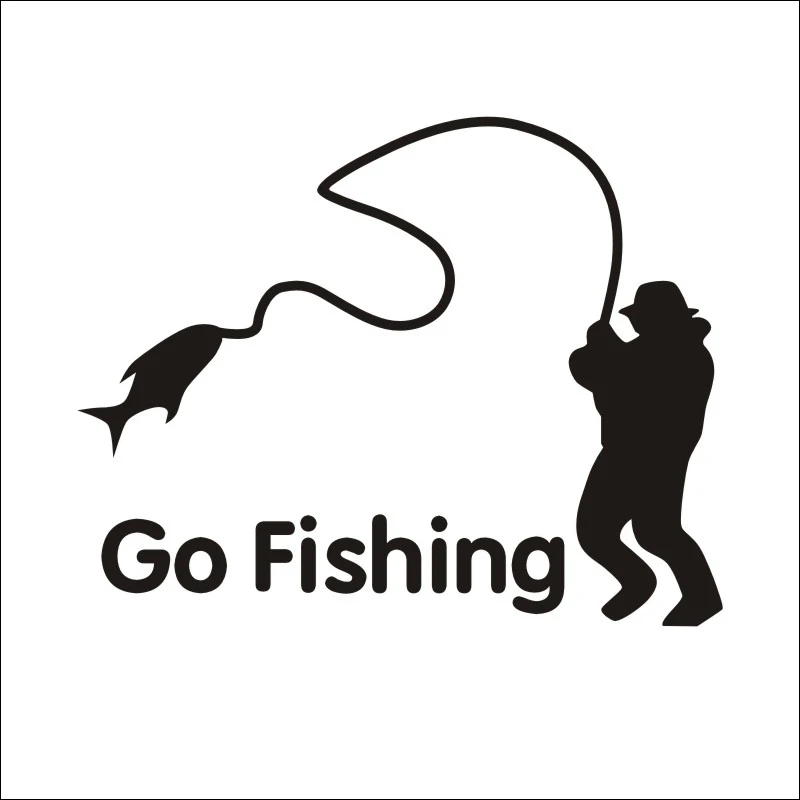 car Fishing Sticker Pegatina carpa pesca Angling Tackle Shop hueco Pegatina barco de pesca Fish Ventana de coche del vinilo F102