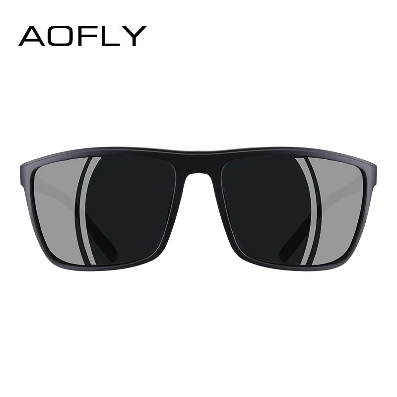 Koop Aofly Brand Design Zonnebril Mannen Rijden Mannelijke Gepolariseerde Zonnebril Vintage Vierkant Frame Eyewear Oculos Gafas UV400 AF8103