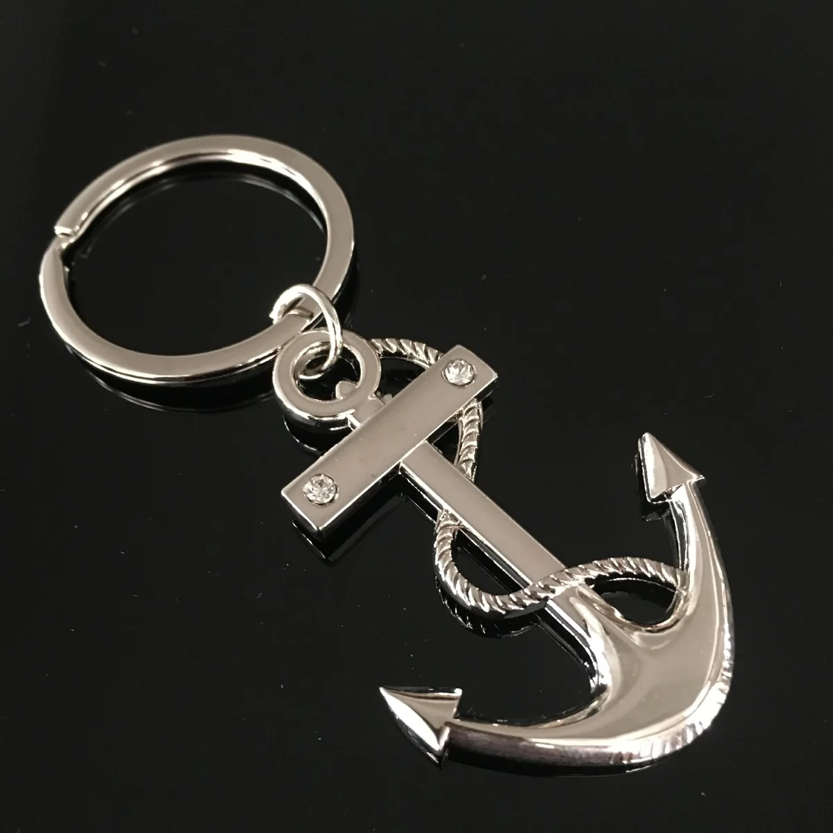 Ship's Anchor Cartoon Anime Keychain Festival Metal Swim Key Holder Key Ring Women Bag Car Charm