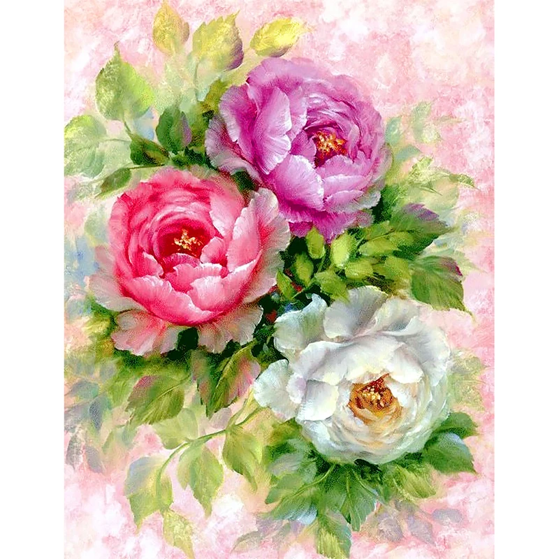 

oneroom DIY Diamond Embroidery Flowers Peony Full Diamond Mosaic Crafts Diamond Painting Cross Stitch Home Decor Gift