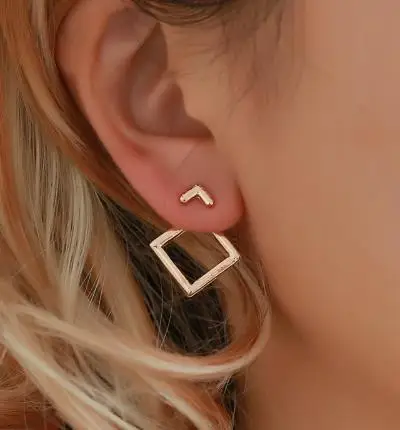 

Fashion Jewelry Cute Triangle Dangle Earrings Ms. Square Earrings Unique Design Small Geometric Earrings Ms. Gift alentine's Day
