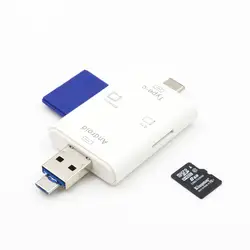 3in1 Micro Тип usb C TF SD OTG Картридер для samsung s5 s6 s7 edge S8 + S9 LG G5 G6 htc SONY Andriod телефон компьютер PC