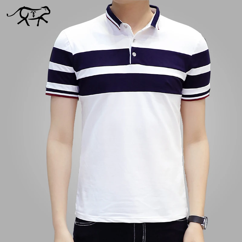 

2018 New Men Polo Shirt Classic Striped Casual Mens Polo Shirt brands Short Sleeve Breathable Cotton Fashion Camisa Men's Polos