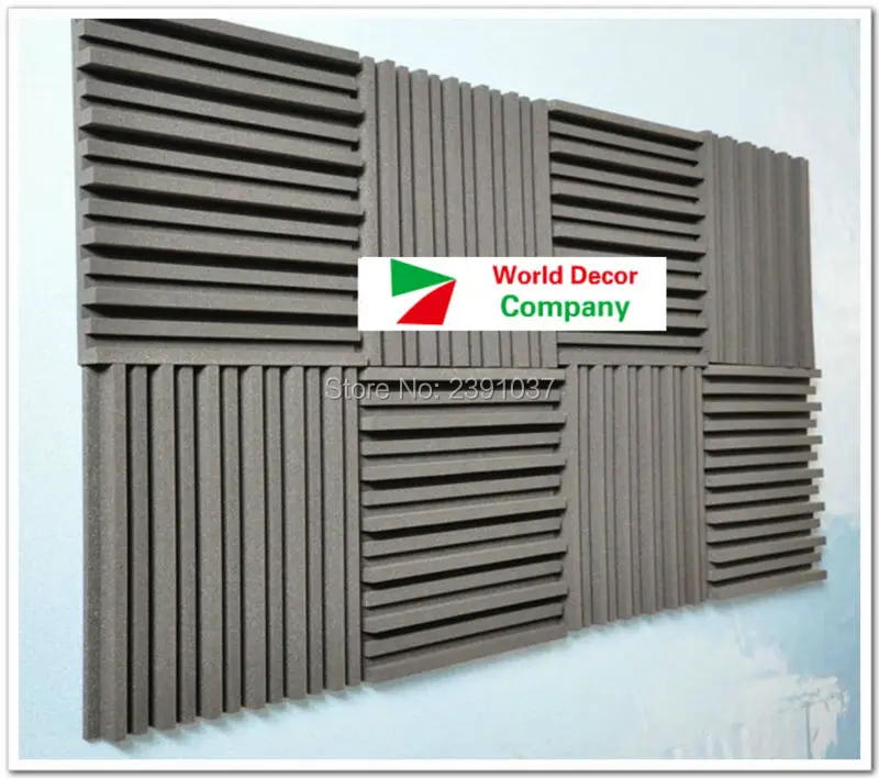 

acoustic foam Soundproof acoustic panel studio foam EMS shipping 16pcs size 50*50*5cm Trough Type Foam Total 42.8 Square feet