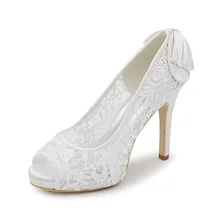 See through lace woman high heels pink black white ivory mesh dress shoes party wedding pumps open peep toe thin heel with bow