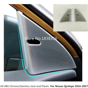 

Chromous stick Car A column Audio Speak Window Windshield Side triangle lamp 2pcs/set For Nissan Qashqai 2016 2017 2018 2019