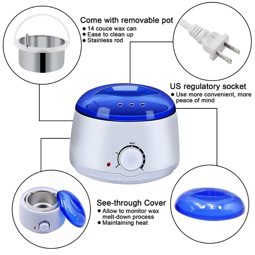 Удаление волос на теле машина воск грелка мелтер безболезненный воск набор тепла горячий инструмент для бровей и бороды эпилятор для бритья воск машина