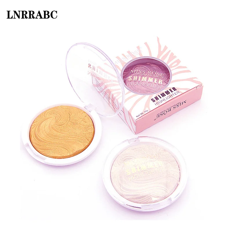 

Sexy New Miss Rose Highlighter Make Up Palette Waterproof White Gold Shimmer Glow Brightening Powder Highlighters Makeup Kits