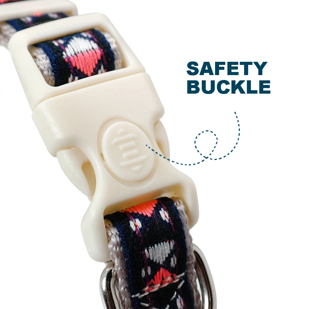 New Cat Collar Personalized Kitten Cats Collars With Engraved Tag Cute Heart Shape Pet ID Tags For Cats Small Dogs Safety Buckle
