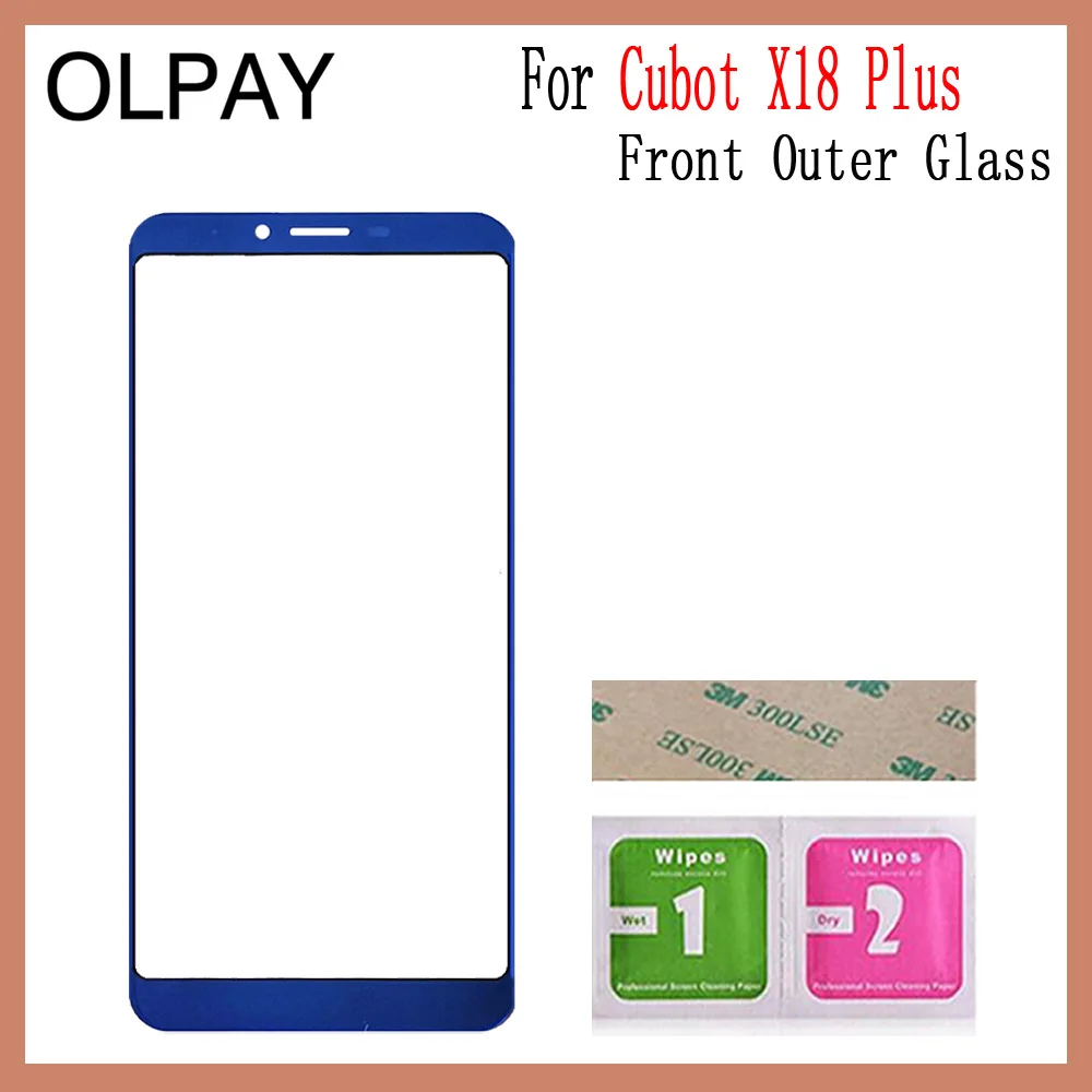 OLPAY 5,99 дюймов для Cubot X18 Plus Сенсорная панель передняя внешняя стеклянная линза сенсорный экран без ЖК дигитайзера