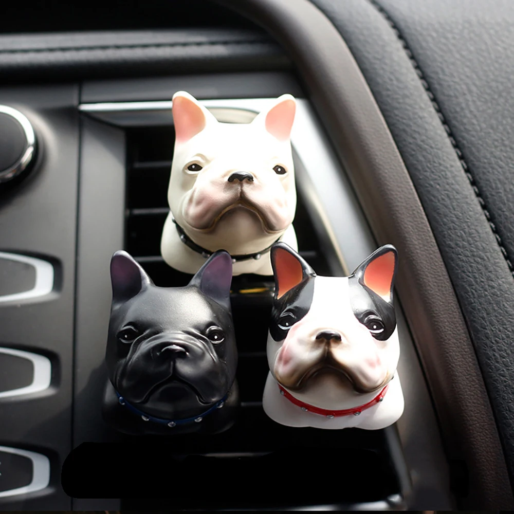 

Car Air Fresher PVC Bulldog Auto Smell Perfume Clip Automotive Internal Vent Fragrance Scent Odor Diffuser Flavoring In The Car
