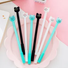 4 шт./компл. Kawaii Очки Кот ручка стираемые гелевая ручка милые канцелярские материал Офис Школьные принадлежности