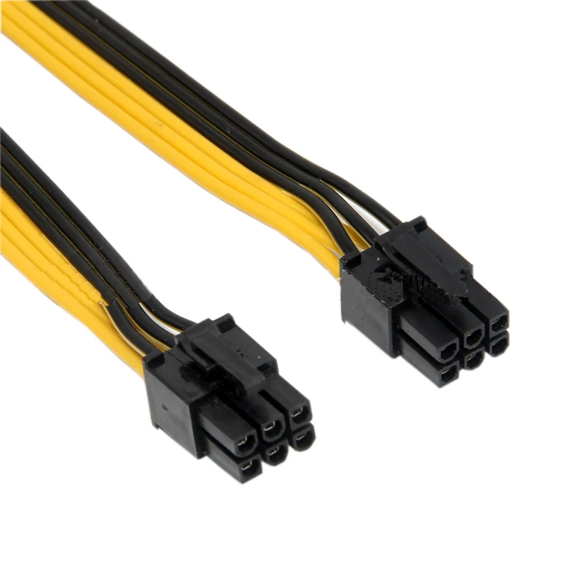 ULT-Best Cable PCI-E PCIE PCI-Express 6P Male to 6Pin Male Graphics Video Card Power Cabo 50CM BTC Extension Miner Mining Wire