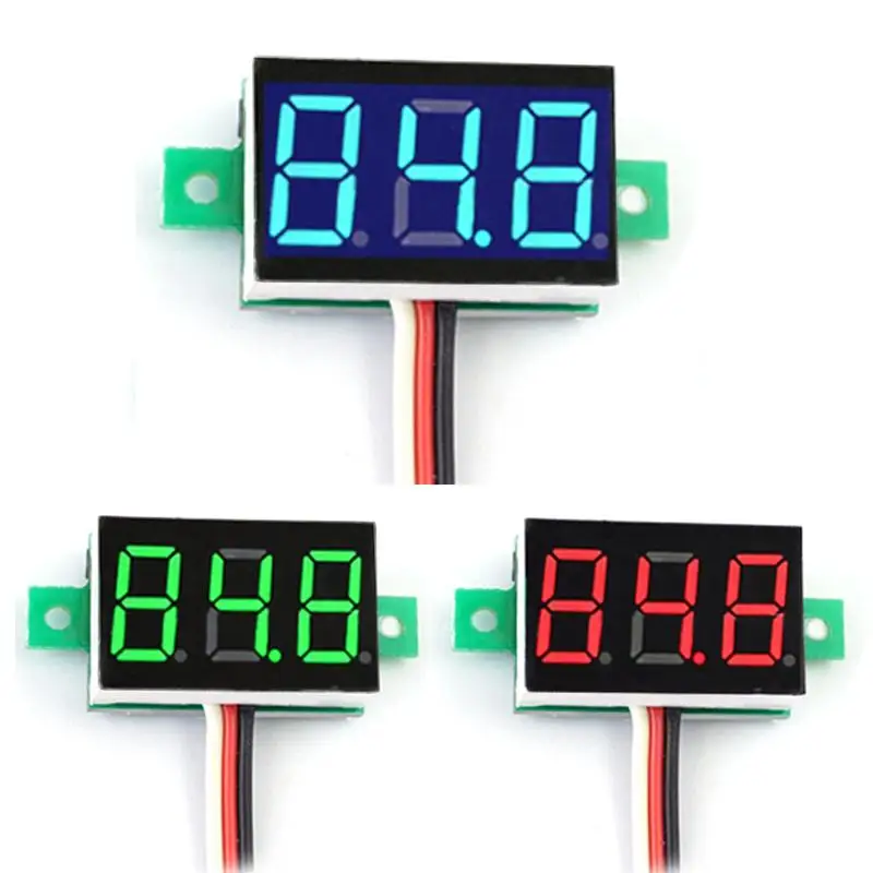 Мини цифровой вольтметр Амперметр DC3.0 30V портативный DC0 100V красный зеленый свет