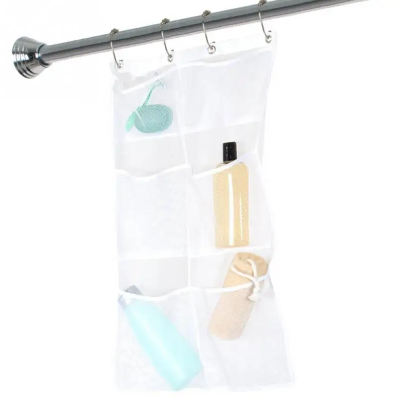 Mesh Bathroom Shower Organizer Hanging 6 Pocket Hanger Storage Caddy