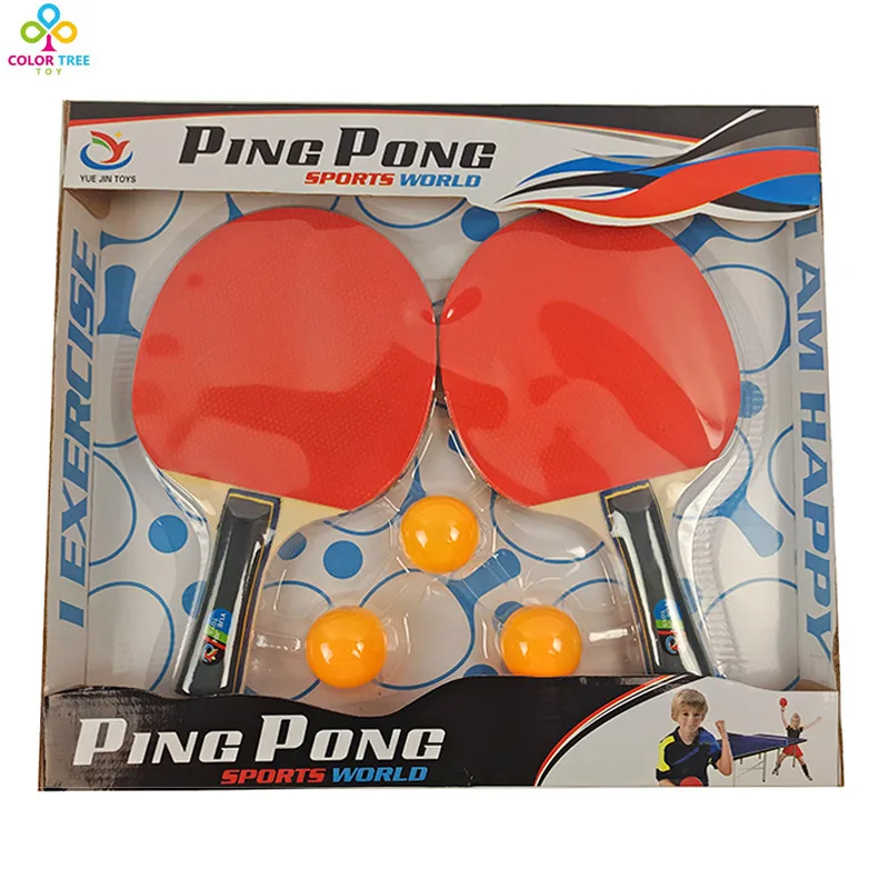 Buy Rubber Table Tennis Paddle With 3 Balls Ping Pong