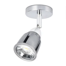 Indoor 3W/5W/7W LED COB Ceiling Light Picture Spotlight Adjustable Lamp Bedroom Hotel Exhibition Silver shell