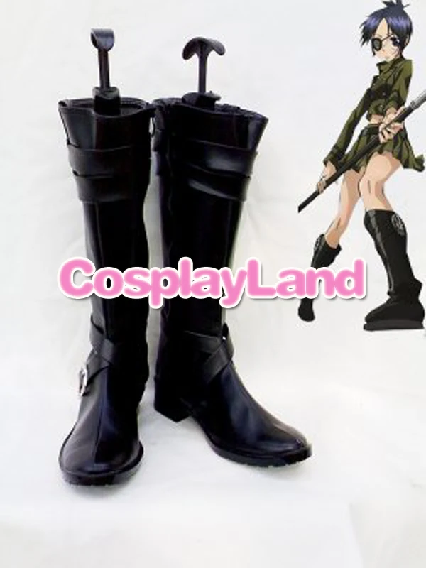 

Customize Boots Hitman Reborn Chrome Dokuro Black Artificial Leather Cosplay Boots Custom Any Size Anime Party Boots