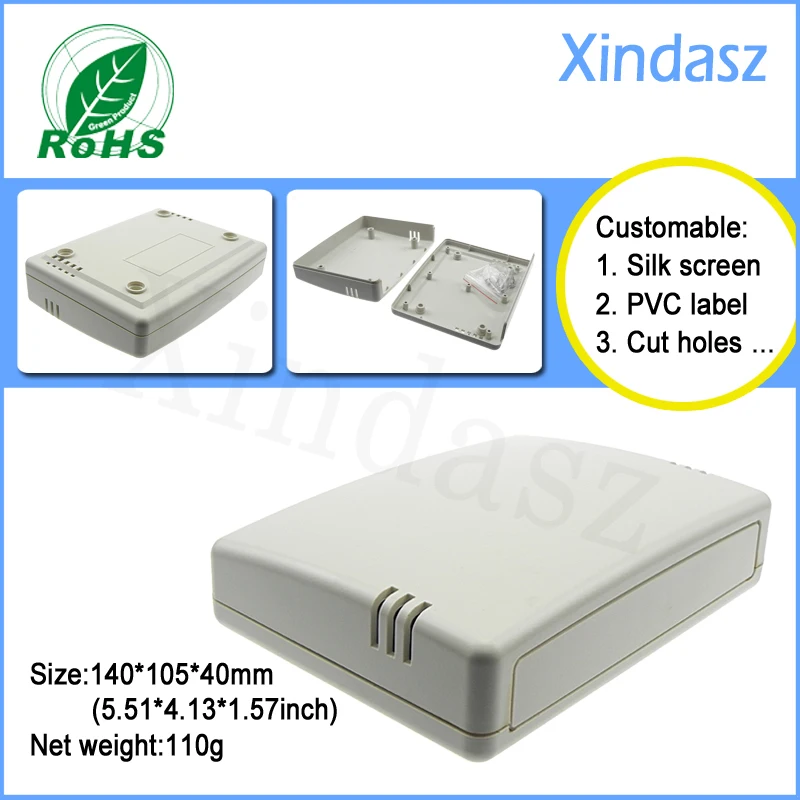 

140*105*40mm plastic remote control case enclosure plastic box for eletronic circuit router enclosure For network
