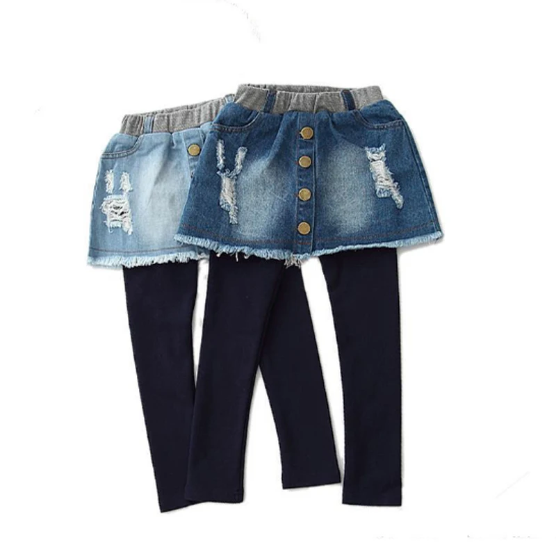 Denim Skirts for Baby Girl 2018 New Autumn Cotton Princess Girls Skirts