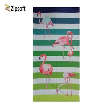 Zipsoft пляжное полотенце с принтом Фламинго 75x150 см большого размера из микрофибры для путешествий быстросохнущая Спортивная ванночка