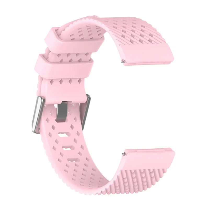 Дышащий силиконовый ремешок для наручных часов ремешок для Fitbit Versa Смарт часы красочные замена Браслет ремешок - Цвет ремешка: Розовый