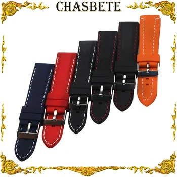 

18mm 20mm 22mm 24mm Silicone Rubber Watch Band for Cartier Watchband Men Women Resin Strap Wrist Loop Belt Bracelet Black Red