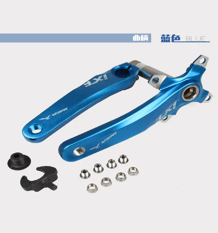 Новинка IXF Mtb шатун Овальный Круглый 32 T/34 T/36 T Алюминиевый CNC 104 BCD 170 мм шатун с цепным колесом Запчасти для горного велосипеда 7 цветов - Цвет: blue