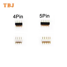 4pin 5pin черный белый RGB RGBW RGBWW разъем мужской тип двойной 4 pin 5 pin иглы для 3528 5050 светильник
